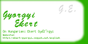 gyorgyi ekert business card